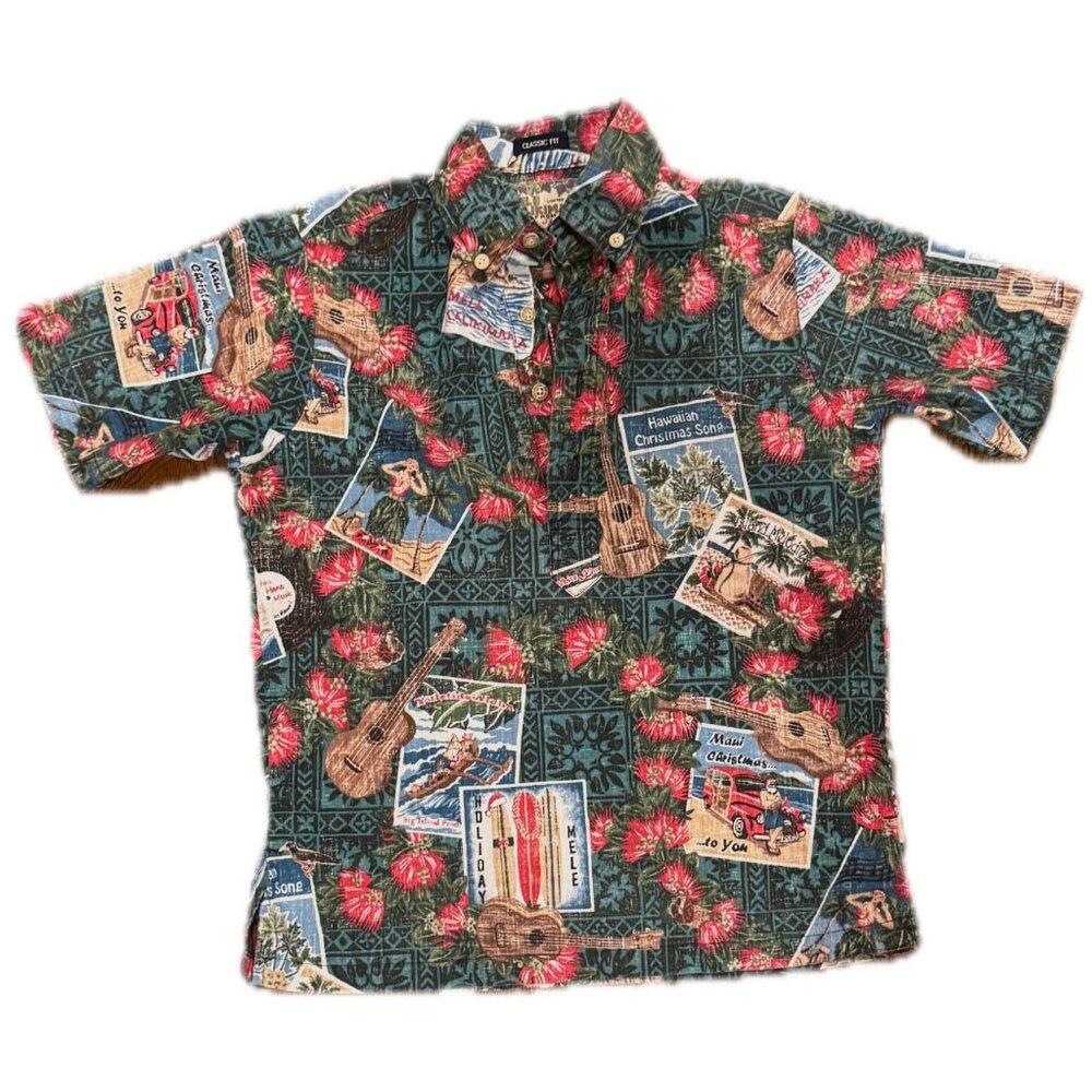 Reyn Spooner Mele Kalikimaka 2017 Boys  Holiday Shirt